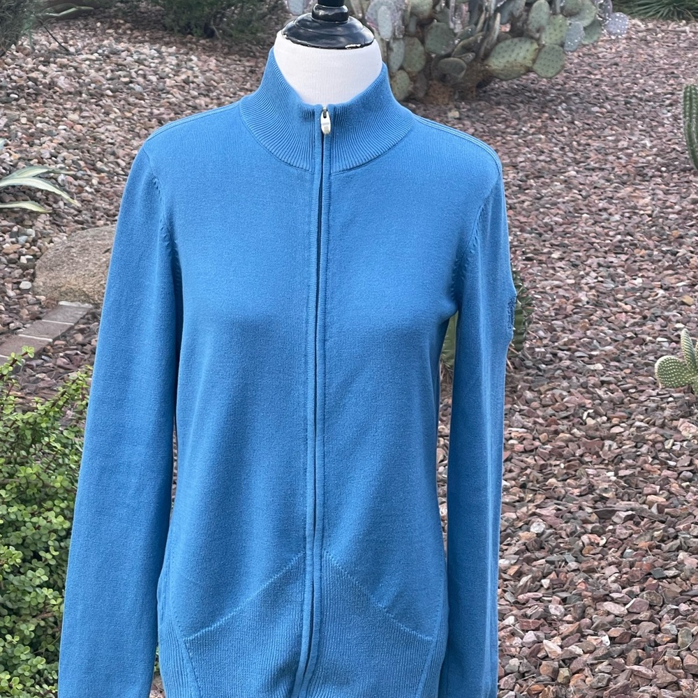 NIVO - Blue Zip-Up Sweater